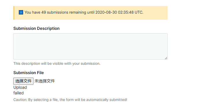 failed submit